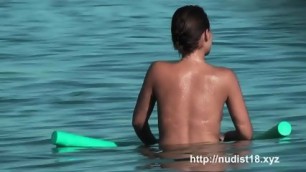 Nudists Splash Around In The Water Flashing Asses And Boobs