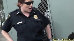 Two Cock Hungry Female Cops Get Their Wet Vaginas Fucked By A Handsome Black Felon