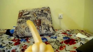 Ebony with dildo