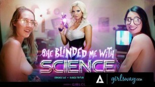 GIRLSWAY – Nerdy Girls Have Their First 3Way With Virtual MILF