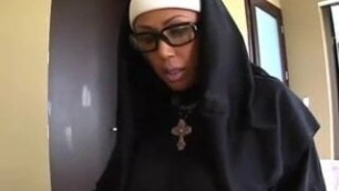 Dirty nun sucks dick like a bitch