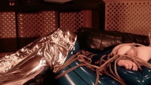 Bondage in Latex MILF Gag – FREE porn video